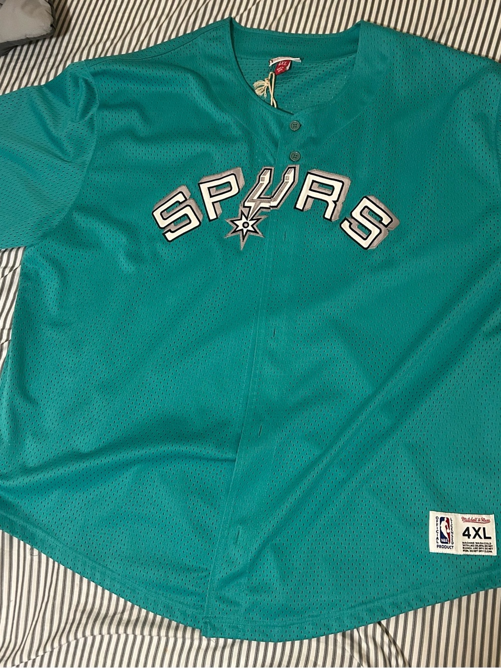 Mitchell & Ness Teal Mesh Jersey Top and SnapBack hat